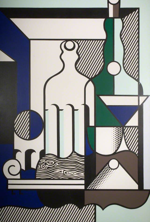 Lichtenstein, Roy, 1923-1997; Purist Painting with Bottles