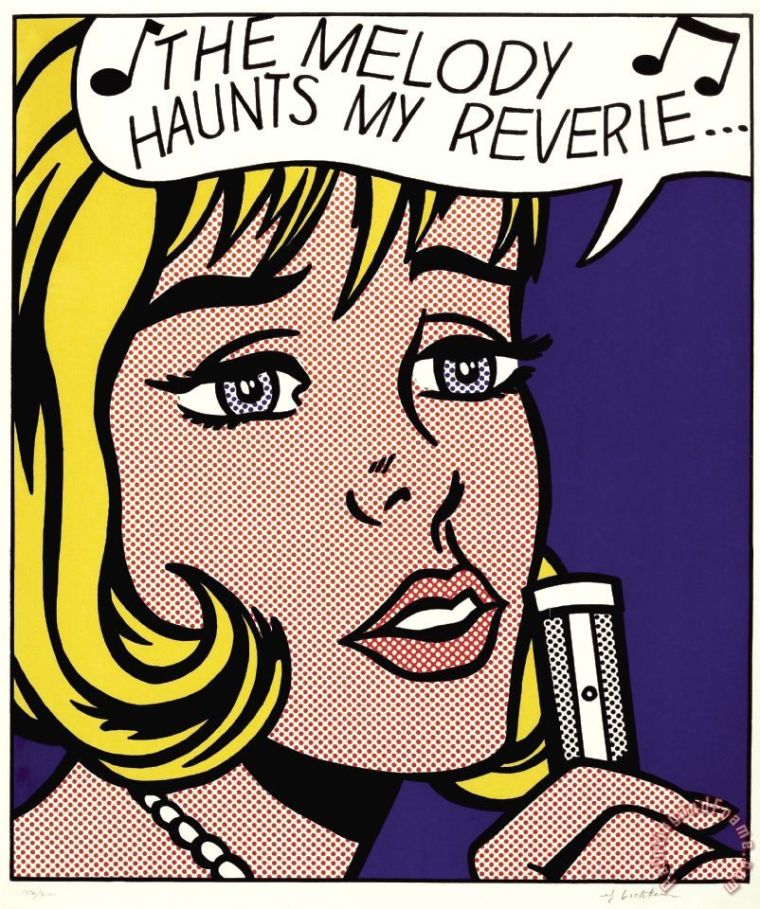 Reverie 1965 Painting by Roy Lichtenstein; Reverie 1965 Art Print for sale