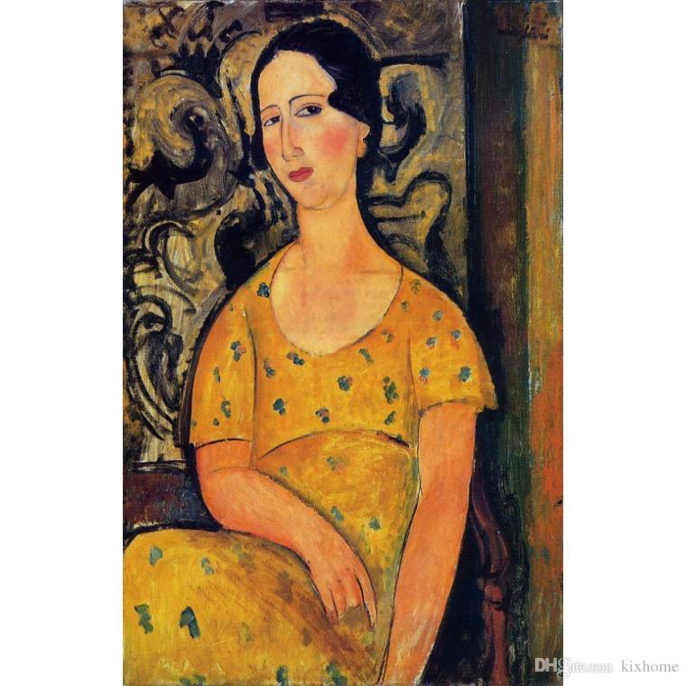 young-woman-in-a-yellow-dress-by-amedeo-modigliani